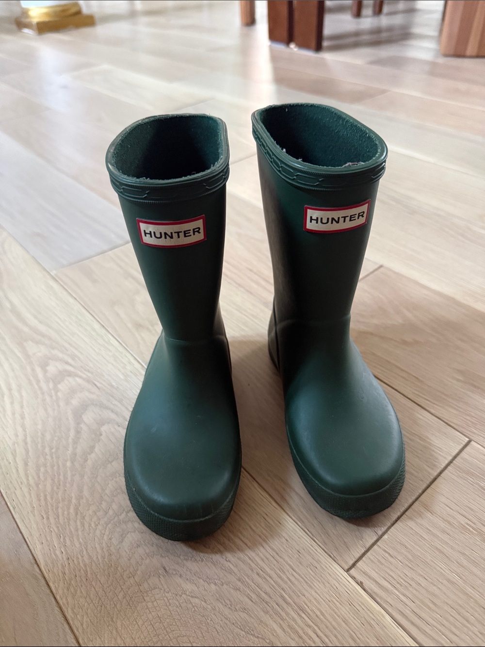 Hunter Kids Green Tall Rain Boots